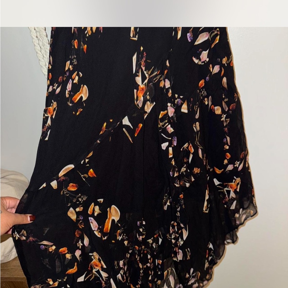 All Saints Black and Brown Maxi Dress - Picture 2 of 8